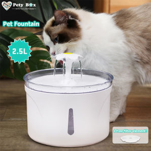 2.5L Automatic Cat Water Fountain Mute Water Dispenser Electric LED Dog Drinking Fountain Cat Feeder Drink Filter USB Fountain Electric Pet Drinker Bowl Dispenser