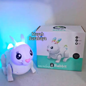 Mainan Rabbit Light & Sound Terbaru Cute And Interesting Shape With Beautiful Music M99777 1 | Mainan Edukasi Kelinci Robot Bisa Berjalan Dan Melompat Fungsional Yang Keren Di Lengkapi Fitur Musik Dan Lampu Penuh Warna| Set Hadiah Anak Cowok Cewek