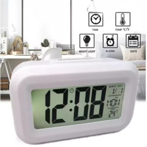 Led Digital Display Alarm Clock Home Bedside Battery Power Multifunction Snooze/Temperature Night Light Date Alarm Clock
