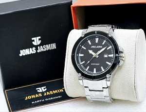 Jam Tangan Pria Jonas Jasmin 5322 Analog Tanggal Original Rantai Stainless Steel