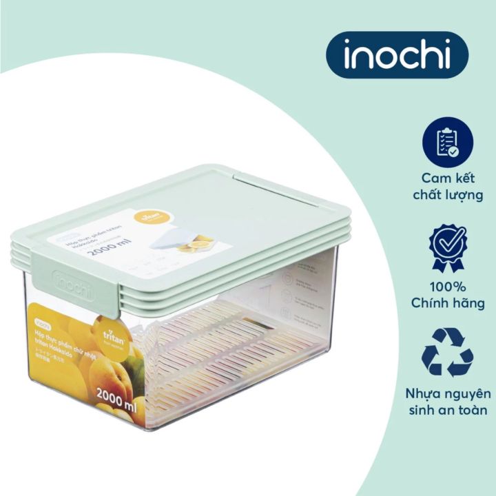 [Mega] Hộp thực phẩm Tritan chữ nhật Hokkaido inochi Size (500-1000 ...