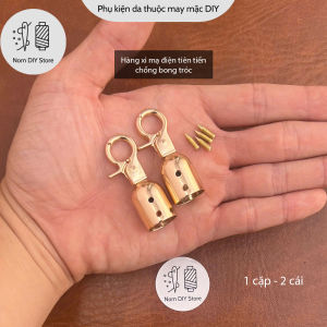 Đầu Khóa Chuông Xoay Antimon Không Gỉ Xi Mạ Bền Màu Gắn Dây Đeo Túi Móc Khóa Da Thủ Công Handmade DIY