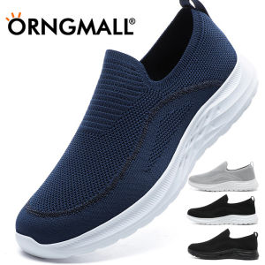 ORNGMALL ถุงเท้าคุณภาพดีสนีกเกอร์น้ำหนักเบาระบายอากาศได้ดีรองเท้าลำลองตาข่ายแบบสวมรองเท้ากิจวัตรประจำวันกันลื่นเหมาะสำหรับการพักผ่อนประจำวัน39~48