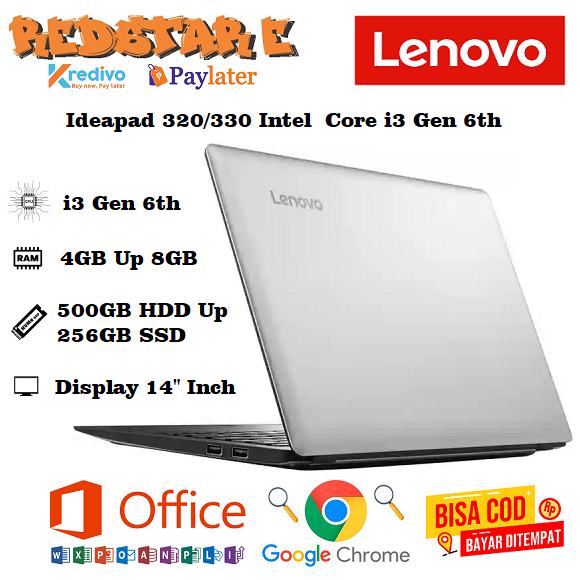 TERLARIS !! LENOVO IDEAPAD CORE I3 gen RAM 8GB 512SSD WIN10