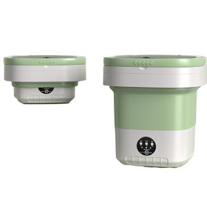 Mini Foldable Washing Machine 12L Portable Washer Dryer Combo Spin Basket Low Noise Compact for Travel & Home