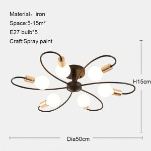 [FREE BULBS] Nordic Chandelier Ceiling Light Modern Industrial Style Fixture Personality For Living