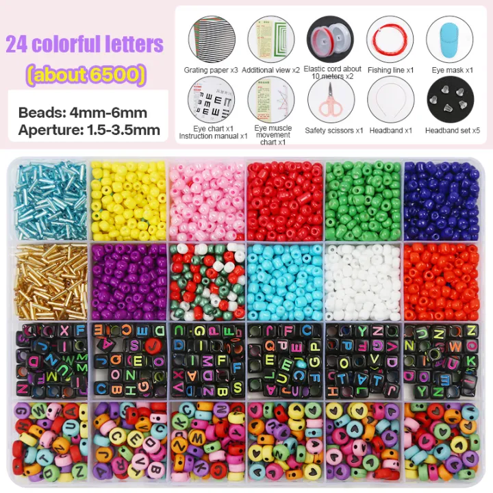 6500Pcs-7500pcs Beads Kit DIY acrylic letter bead set for Name ...
