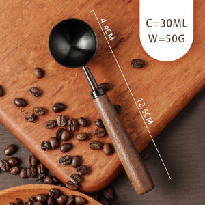 Tầm Nhìn Retro 304 Thép Không Gỉ muỗng cà phê Với tay cầm bằng gỗ 15Ml/30Ml muỗng định lượng Khô & Lỏng muỗng định lượng Cho Nấu Ăn Và Nướng Bánh