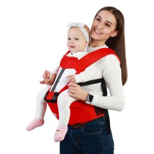 SUPERRR Universal Breathable Horizontal Holding Type Cotton Mesh With Seat Infant Kangaroo Bag Newborn Front Holding Baby Wrap Carrier Infant Backpacks Newborn Sling Wrap