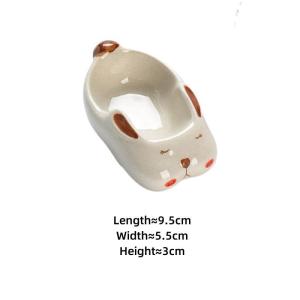 OMK Japanese Style Handmade Pottery Dipping Dish Ceramic Seasoning Dish Cooking Plate Sauce Plate Dessert Plate