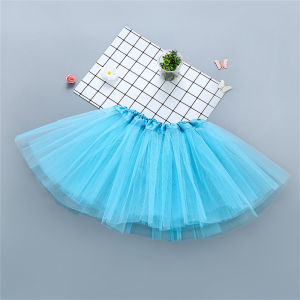 AILEBE Kids Skirts 3-Layer Tulle Skirt Puffy Skirt Soft Satin Elastic Waistband Lightweight Class A Certified Flame Retardant Birthday Dance Everyday Wear OOTD 2-8 Years