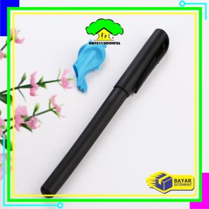 MI-A45 Pulpen Hitam 1mm Motif Polos Tinta Hitam Simple Ballpoint / Pena Alat Tulis Kantor Sekolah
