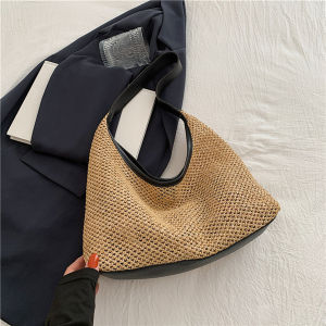 Women Straw Hobo Bag Woven Beach Purse Lightweight Shoulder Bag with Clutch for Travel