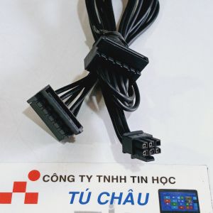 Cáp 6 Pin Sata / Mini 6 Pin ra 2 Sata (Cáp dài 45Cm - Mini 6 Pin (5mm x 8mm)