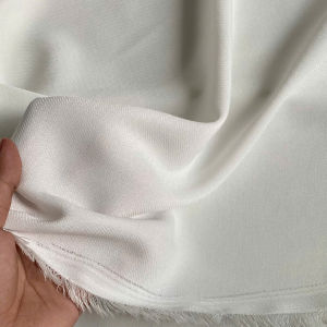 Vải Voan Lụa Màu Trắng Ngà Khổ 1m5