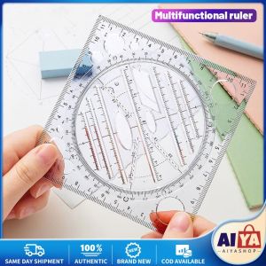 Multifunctional Geometric Ruler Mathematics Drawing Ruler for Kids Architect Stereo Geometry Ellipse Drafting Scale Ruler