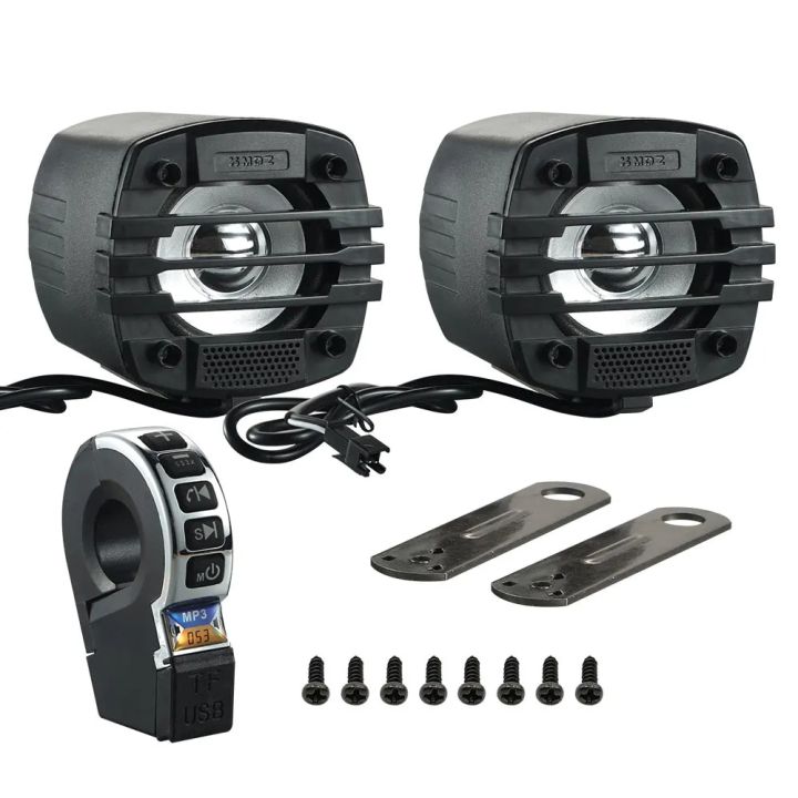 NICEMOTO 12V Universal Motorcycle Audio System Speakers Bluetooth For Bike  Waterproof Handlebar Speakers With USB TF MP3 Player Lazada PH