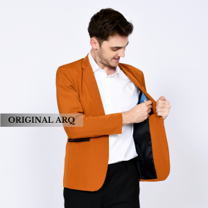 Blazer Maroon Pria Anti Kusut Premium Casual Kekinian Modern Terlaris Bisa COD Bayar Ditempat