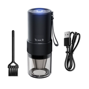 Manual Electric Coffee Grinder Timed Grind Control Rotary Knob Adjustable Coarse to Fine for Coffee Beans Accessories