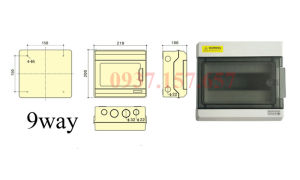 [HCM]Tủ điện nhựa 9 đường(9way)