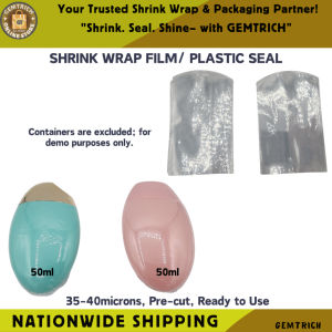 200pcs Shrink Wrap Plastic Packaging /Shrinkable Plastic Sealer Tape for Round Lotion Container