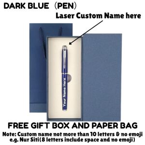 VTOM Custom Engraved Personalised Pen Gift Box Custom Name Pen Ukir Nama Corporate Gift Set Resignation Hadiah Korporat