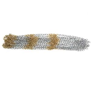 SVSAKZ168 Basket Frame Metal Basketball Net Metal Chain Galvanized Steel Steel Basketball Net Gold and Silver Fits Standard Basketball Target Net Outdoor Courts