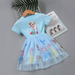 [2-9 years old] Frozen Elsa Sophia Princess Fairyland Tutu Party Girl Children Dress