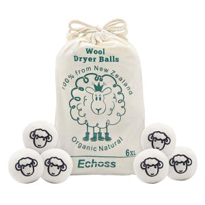 Wool Drying Ball Pure Organic Natural Wool Reusable Drying Ball Used For Laundry Anti-Static Fabric Softener (Diameter 7 Cm 6 Per Pack)
