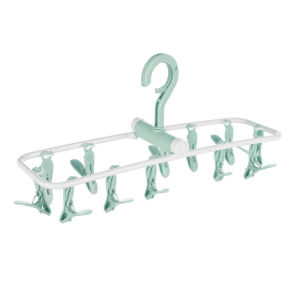 ตากผ้าเหลี่ยม พับได้ เหลี่ยม พับได้ ห่วงตากผ้าเหลี่ยม ตากผ้าเหลี่ยม  ที่ตากชุดชั้นใน Socks Hanger with 12/32 clips