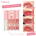 PINKFLASH 4 PCS Lip Gloss Set Shimmer Glossy Long Lasting Waterproof Plumping liptint set. 