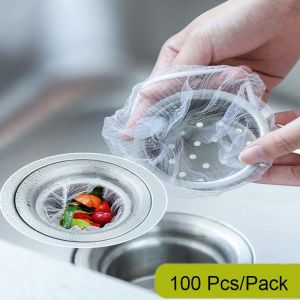 100/30Pcs Kitchen Sink Pool Fine Mesh Filter Strainer Bathroom Floor Garbage Drain Anti-Block Leak Net Cage Kitchen Gadgets Accessories