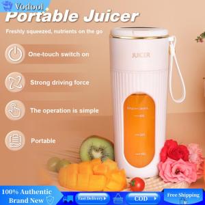 [Vodool Brand Center]340ml Portable Juicer Juicer Bottle Rechargeable Mini Electric Juicer 14 Blades Juice Extractor for Home Office Travel