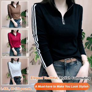 H Shortened Title Autumn Luxury Solid Color alfZip StandUp Collar Womens Boutique Shirt