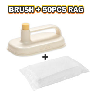 AKIRO HOME Kitchen Tissue Mop 50pcs Disposable Rags Magic Brush Stains Absorb Wipes Deep Cleaning Brush With Handle Mop Tisu 纸巾拖把