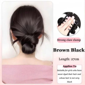 Kẹp Tóc Giả Búi Thấp Đuôi Tỉa Tạo Kiểu Tóc Nhẹ Nhàng QiQiShop