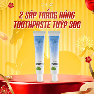 [2 Tuýp 30g] Kem đánh răng thảo dược dạng sáp Cherif Herbal ToothPaste 30g Hỗ trợ răng trắng sáng