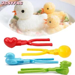 JCSYFAC Dễ thương Vịt hình gạo khuôn Maker Clip trẻ em ngoài trời nhựa vịt gạo khuôn DIY Snowball Maker Sushi khuôn với xử lý