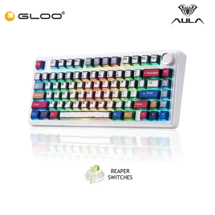AULA F75 Comic Multi Mode Mechanical Gaming Keyboard with Reaper Switch