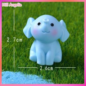 [Hill Angelia] Phim hoạt hình dễ thương màu xanh voi vi cảnh quan Máy tính để bàn trang trí đồ trang trí mini voi tự làm Tiện Ích Nhà bức tượng nhỏ