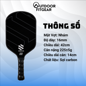 Vợt Pickleball 16MM T700 Sợi Carbon Bề Mặt Mờ Siêu Nhẹ TẶNG BAO VỢT