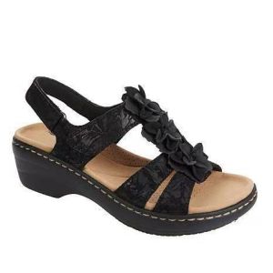 [Free Shipping] Wedge Heel Floral Design Fish-Mouth Style Comfortable Summer Sandals Plus-Size Casual And Fashionable Slippers New Lightweight Sandals
