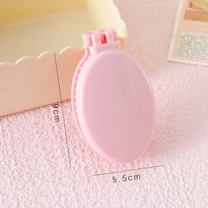ADAM với gương Lược gội đầu gấp gọn Mini Rỗng Lược chải tóc có thể gập lại  Massage da đầu Lược túi khí Du lịch