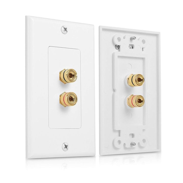 3X 2 Posts Speaker Wall Plate Home Theater Wall Plate Audio Panel for 1
