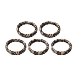 Thiết kế liền mạch Leopard Tóc Dây cao su 5 cái/bộ vải thoáng khí cột tóc cho phụ nữ phụ nữ trẻ em mà không có thiệt hại