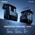 VIVAN Wireless Microphone VWA-M8  High Quality Sound Recording  AI Noise Reduction  Clip On Plug & Play - Garansi 12 Bulan. 