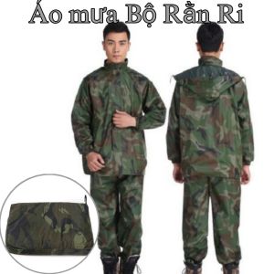 Bộ Áo Mưa Rằn Ri Vải dù siêu chống nước Thương hiệu: Minh Hạnh Vải dày dặn siêu bền có đủ size cho khách lựa.