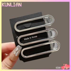 [KUNLIAN] 3Pcs Metal Duckbill Clip Women Hair Clips Side Bangs Female Ladies Barrettes Hair Accessories