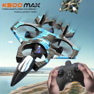 K500MAX RC Stunt Drone Throw Start/ 360° Flips/ Altitude Hold One Key Speed Switch Crash Resistant Design RGB Lights + Headless Mode Perfect for Outdoor Flying Top Choice for Stunt Enthusiasts!