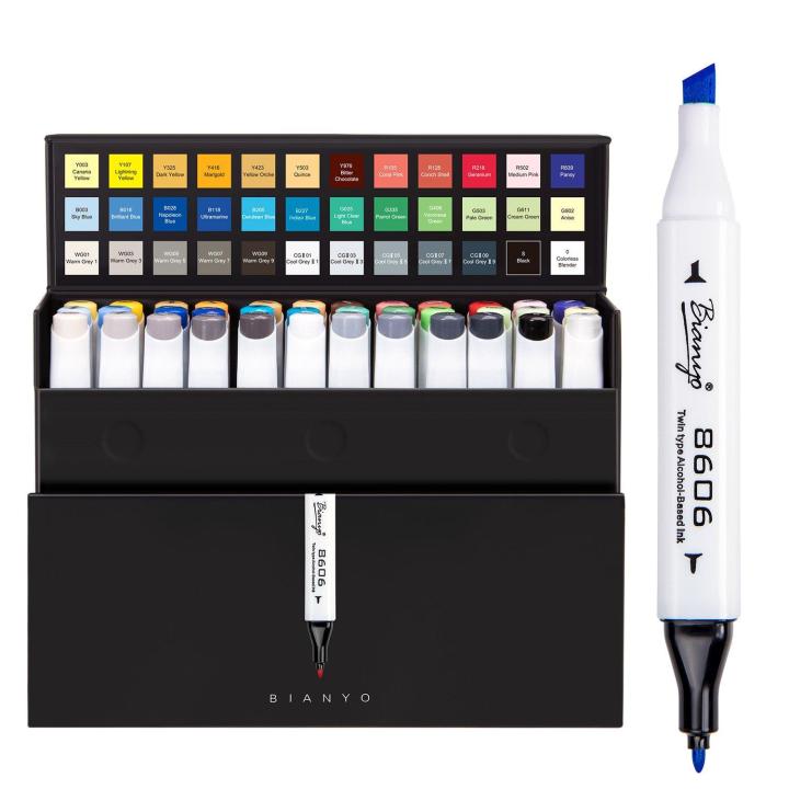 Bianyo Sketch Markers 36 Set Dual Tips Art Markers Alcohol Based